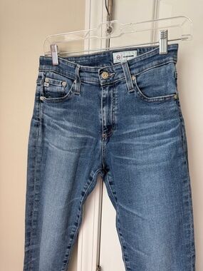 Agolde Medium Blue High-Rise Slim Jeans